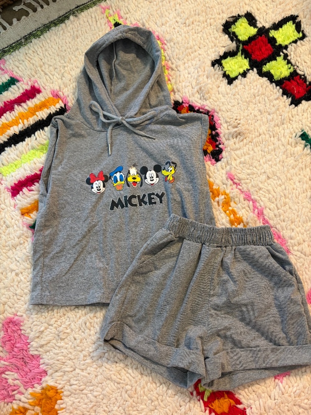 Mickey & Friends Hooded Top and Shorts Set, 2T